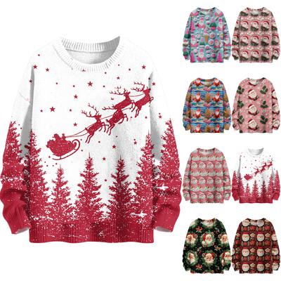 Christmas Sweatshirts For Women Knit Sweater Cute Shirt Fall Crewneck Pullover Tops