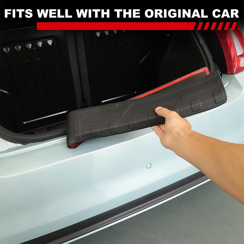TPE Black For Fiat 500 2016-2025 Car Exterior Rear Guard Decorative Protective Strip Car Accessories