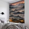 Mist Forest Background Tapestry Room Decoration Natural Landscape Wall Background Cloth Living Room Home Decoration Wall Hanging