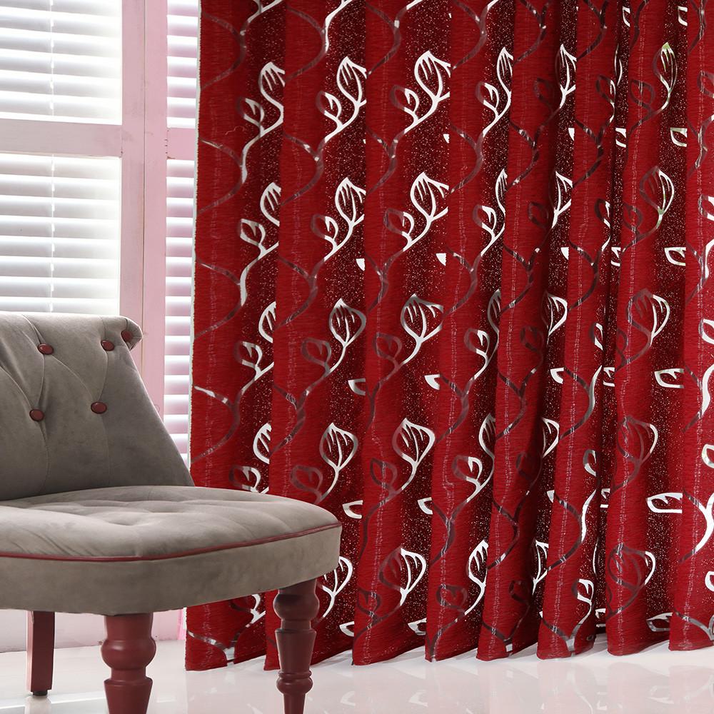 1 PCS Vines Leaves Tulle Door Window Curtain Drape Panel Sheer Scarf Valances