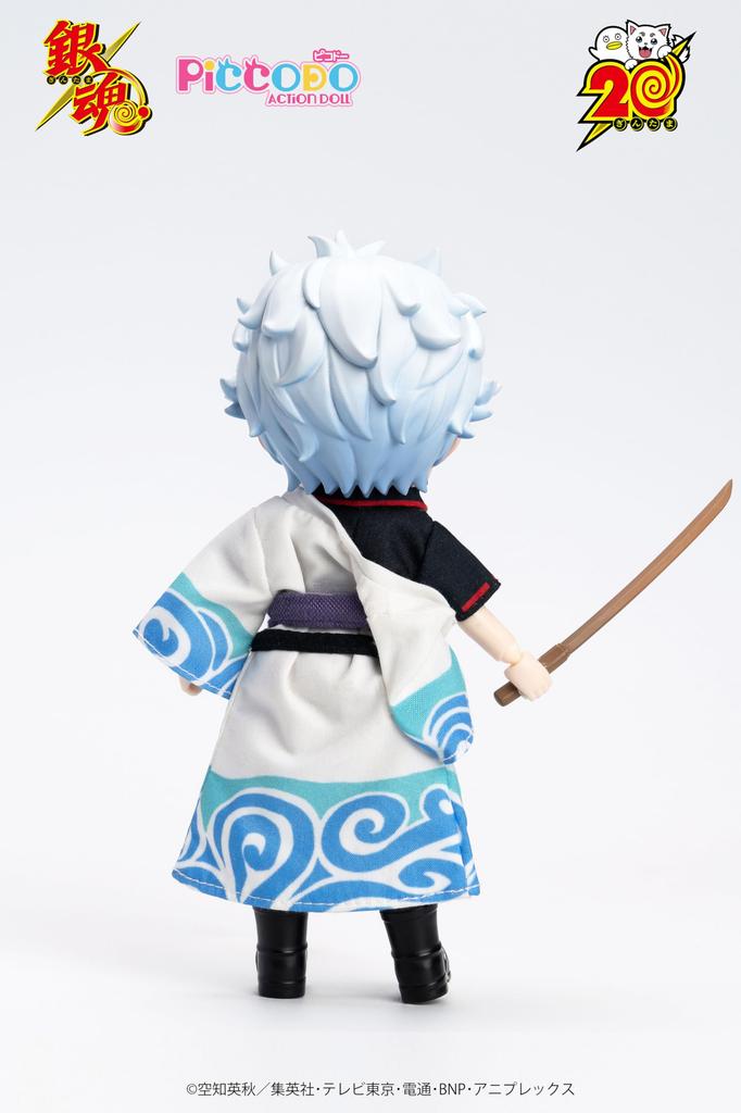 PICCODO ACTION DOLL TV Anime Sakata Gintoki PVC POM Fabric Deformed Doll "Gintama" & &