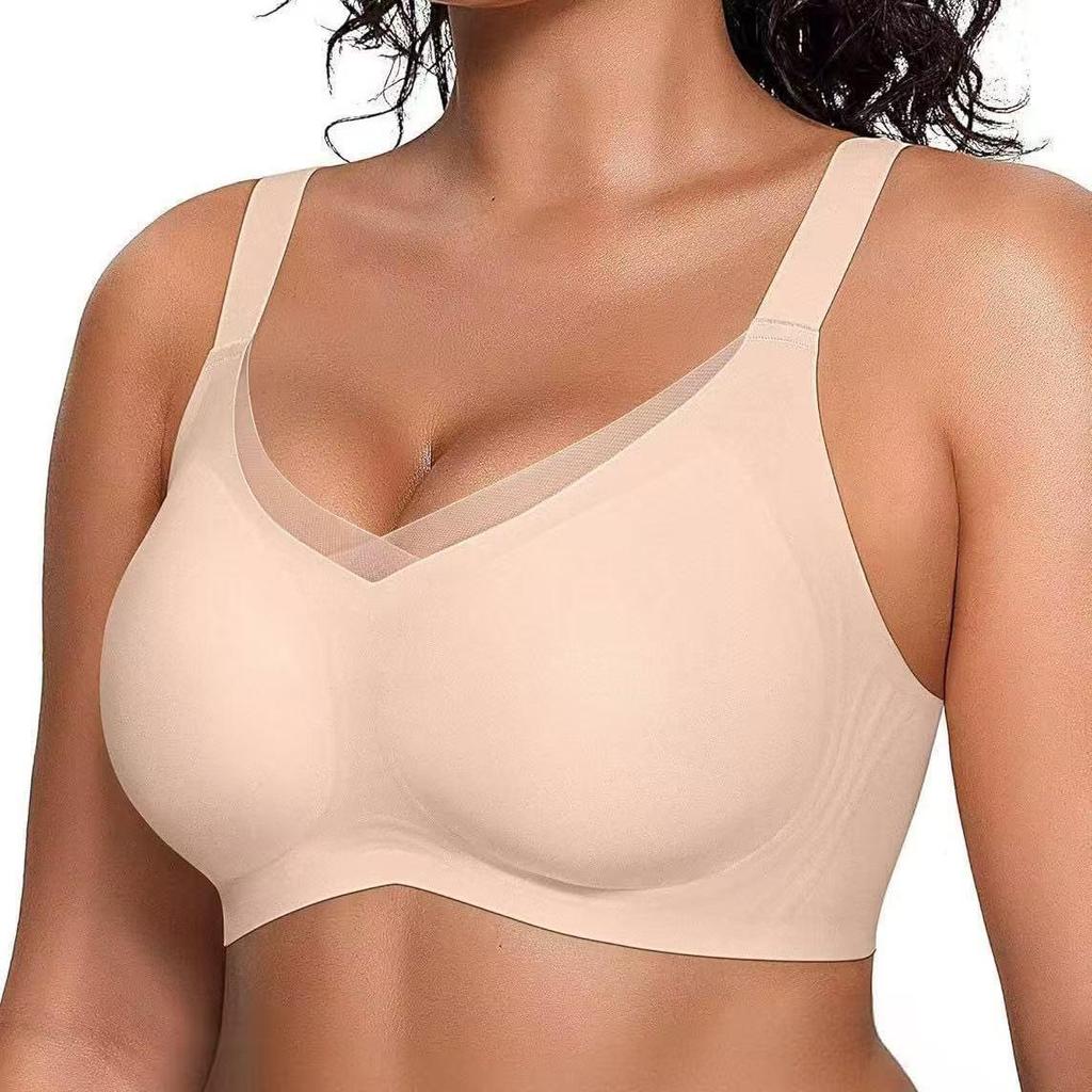 Seamless Wireless Push-up Bra for Plus Size Women - Adjustable and Comfortable Fit