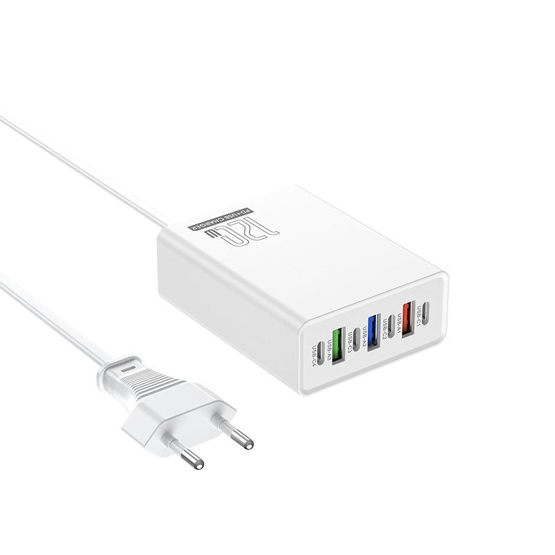 

120 Вт Настільний Зарядний Пристрій USB Type-C для Телефону PD Швидка Зарядка Power Station Для iPhone Для Samsung Huawei Xiaomi Для iPad Планшета EU-Plug