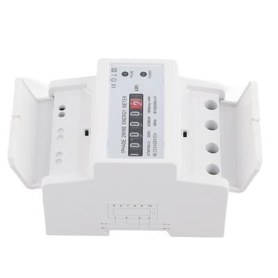 220V Digital 1 Phase 2 Wire 4P Din Rail Electric Meter Electronic KWh Meter(20(80)A )