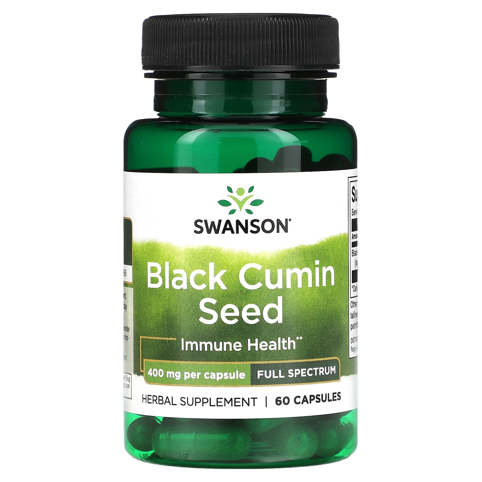 

Black Cumin Seed, Full Spectrum, 400Mg, 60 Capsules