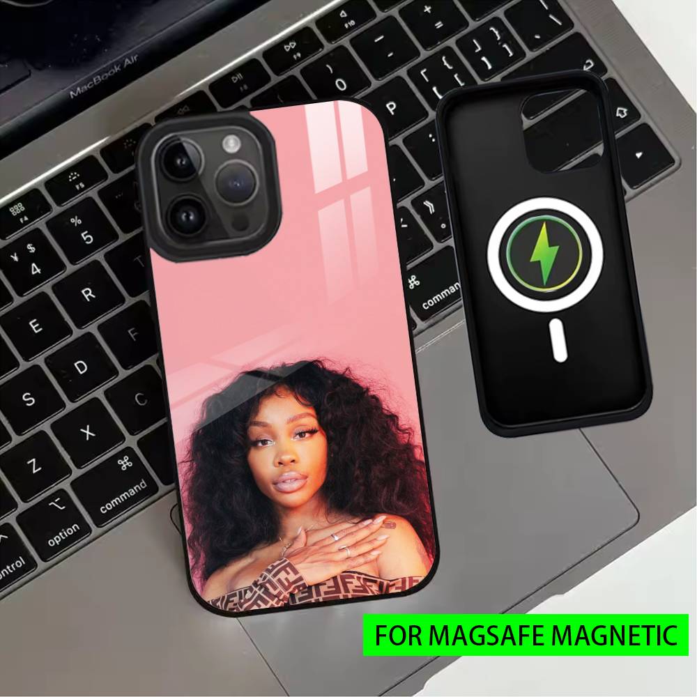 Cool Singer S-SZA-SZA-S Phone Case For iPhone17,16,15,14,13,12,11 Plus,Pro Magnetic For Magsafe Wireless Charging