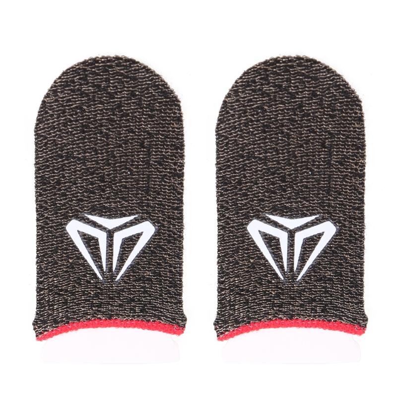 

Ігровий чохол на палець для мобільного телефону Сріблясте волокно Чутливий Потовивідний Дихаючий Чохол на палець для PUBG червоний