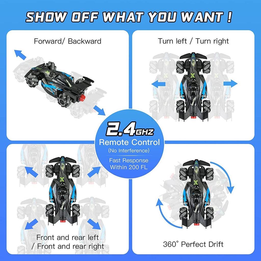 Spray Remote Control F1 Drift Car - Four-Wheel Drive Racing Toy for Kids