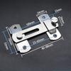 1SET Thickened Stainless Steel Door Buckle Latch 90 Degree Sliding Door Lock Household Pet Cage Door Bolt Right Angle Lock