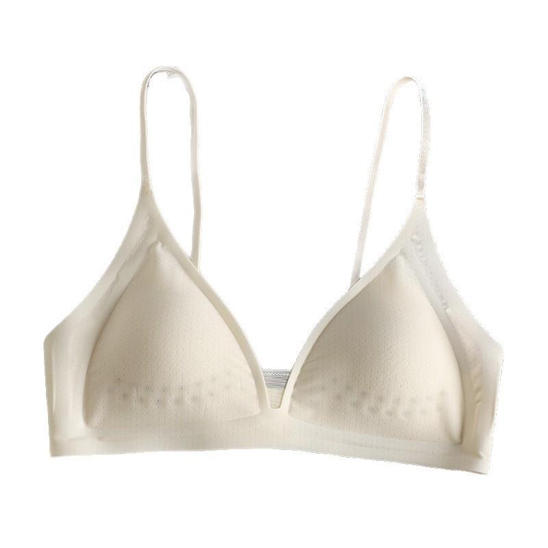 Original, seamless thin ice silk cool and breathable small-breasted underwear for women without steel ring anti-sagging breast bra cover