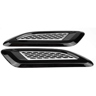Car Exterior Outlet Wing Trim Grille Side Scoop Hood Cover Exterior Hood Air Vent Outlet Wing Trim Cover Intake Scoop Turbo Bonnet Vent Decor for