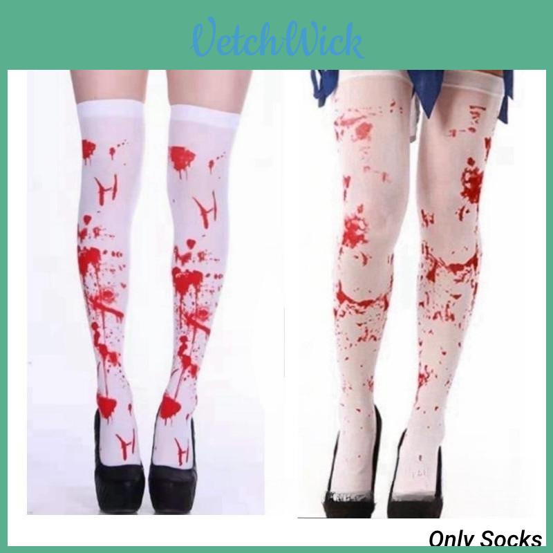 Halloween Blood Stockings For Costume Party Nurse Zombie Bloody Silk Stockings