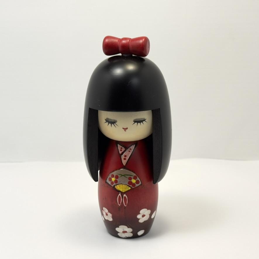 Usaburo Wooden Kokeshi Doll Mai Kimono Girl 14.5cm Made in Japan