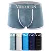 QiuLea Boxer Brief Mesh and Size O21 XL Men's 5-Piece Set, Underwear, Breathable, Stretchy, Comfortable, Quick-Drying, Moisture-Wicking,