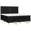 3137087 vidaXL Divan-lit Tapissier Avec Matelas Noir 160x200 Cm Tissu