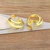 Nidin High Quality Retro Irregular Punk Style C Shape Earrings For Female Hip Hop Cool Party Personality Jewelry