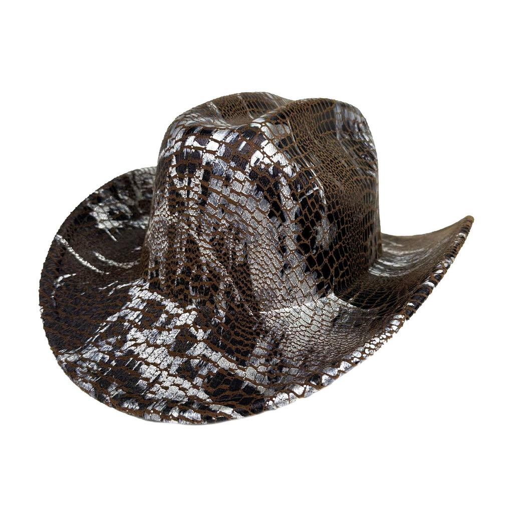 Western Cowboy Hat Ethnic Style Top Hat Seasonal Print One Word Top Jazz Hat