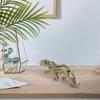 Viel Glück Figur Tierdekor Skulptur Messing Leopard Statue Kompakte Größe