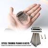 8 Keys Kalimba DIY Set Thumb Piano Keyboard Lettering Stenciled Scale Identification for Musical Instrument Replacement Parts