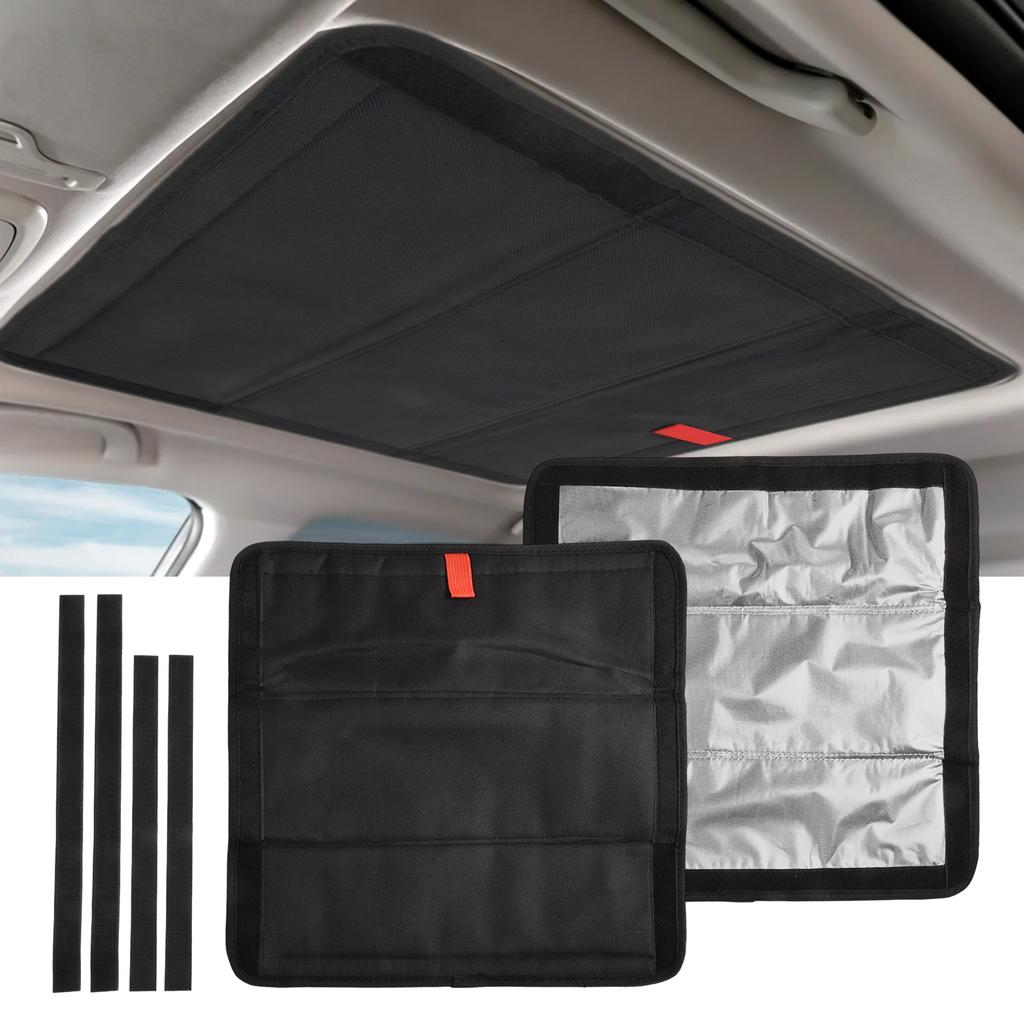 Foldable Reflective Sunshade with Aluminum Film for RV Skylights Providing Privacy and Heat Reduction for Camper Vehicles