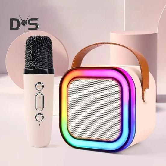 Mini karaoke zařízení kompatibilní s Bluetooth s mikrofonem 5 zvukových efektů Kompaktní sada přenosných karaoke reproduktorů s vysokým výkonem