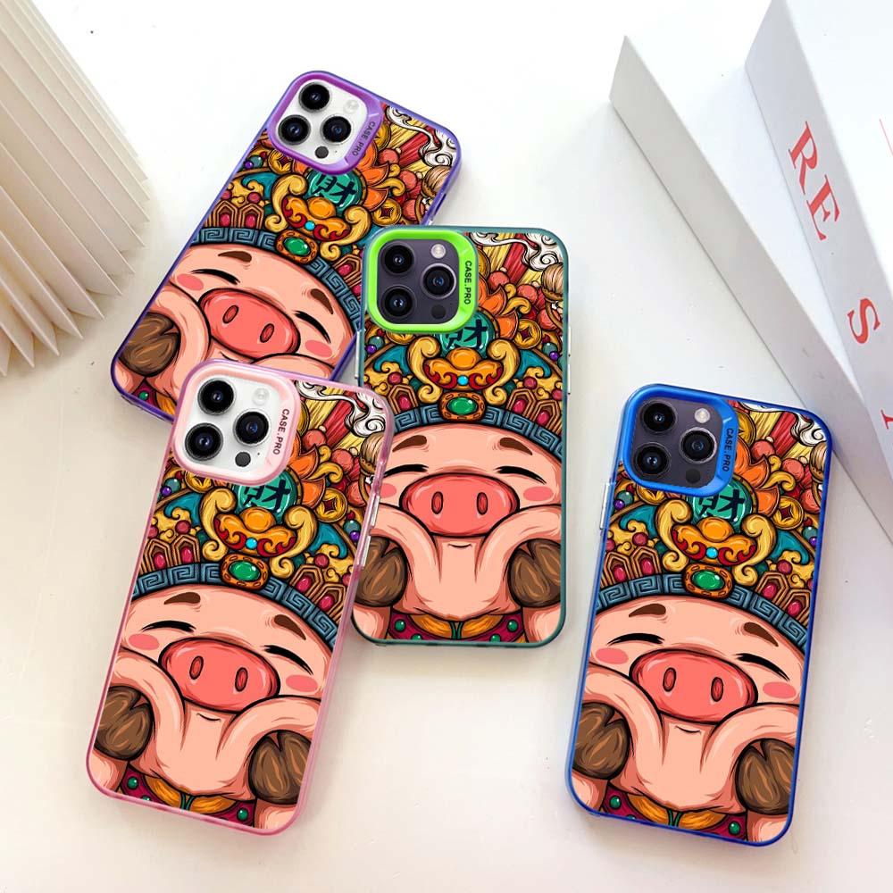 

Чехол N36 Year of the Spring Festival Art с мягкой каймой для телефона Apple iPhone 15 14 13 Pro Max 11 12 XR XS Max 7 8 Plus, твердая задняя крышка