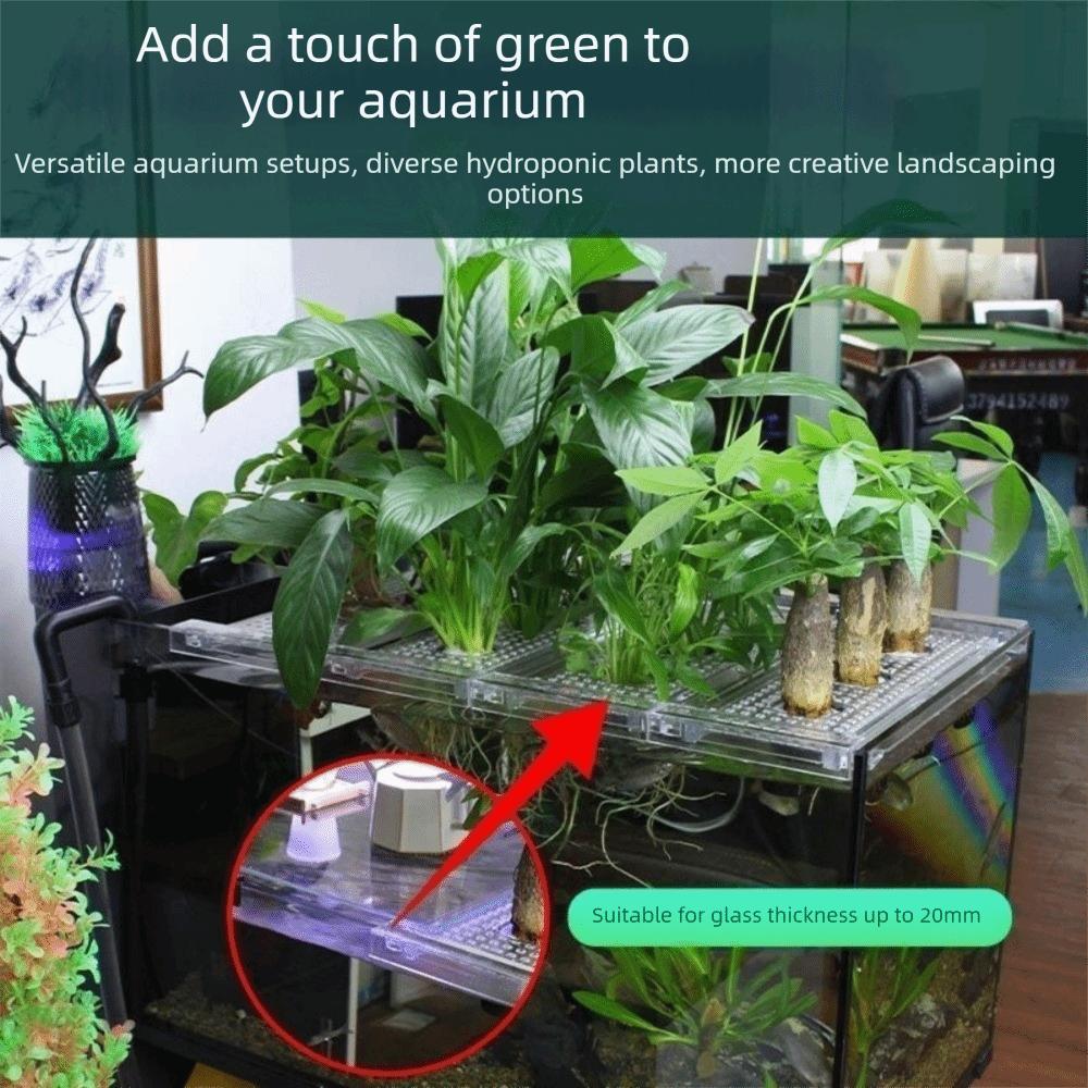Multi-functional Adjustable Fish Tank Storage Rack Punch-free Durable Hydroponic Plant Tray Fish Tank Top Bracket Fish Tank Top