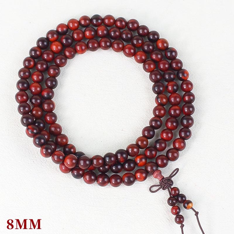 Wooden Sandalwood Buddhist Bead Bracelets - 108 Beads, Unisex Jewelry for Couples