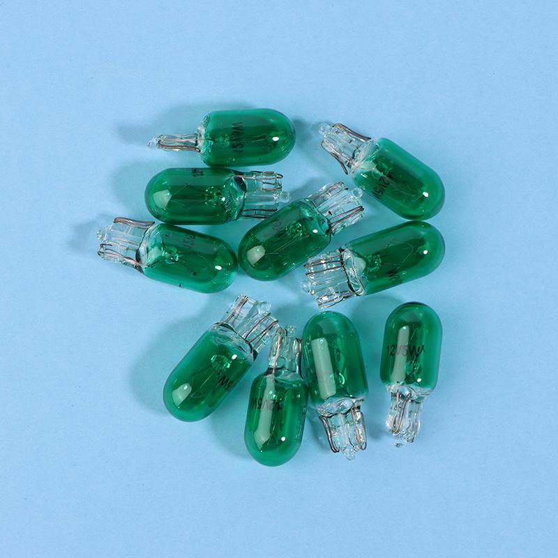 10Pcs 24V 1.2W T5 /12V 5W T10 Glass Light Bulb Dashboard Instrument Panel Brake Light Bulbs Headlights Lamp Lights Car Lights