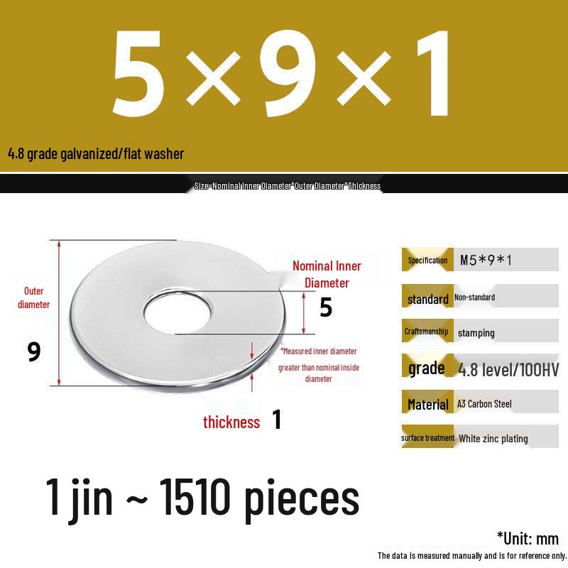 Galvanized Extra Large Thickened Metal Flat Washer (M6-M16)