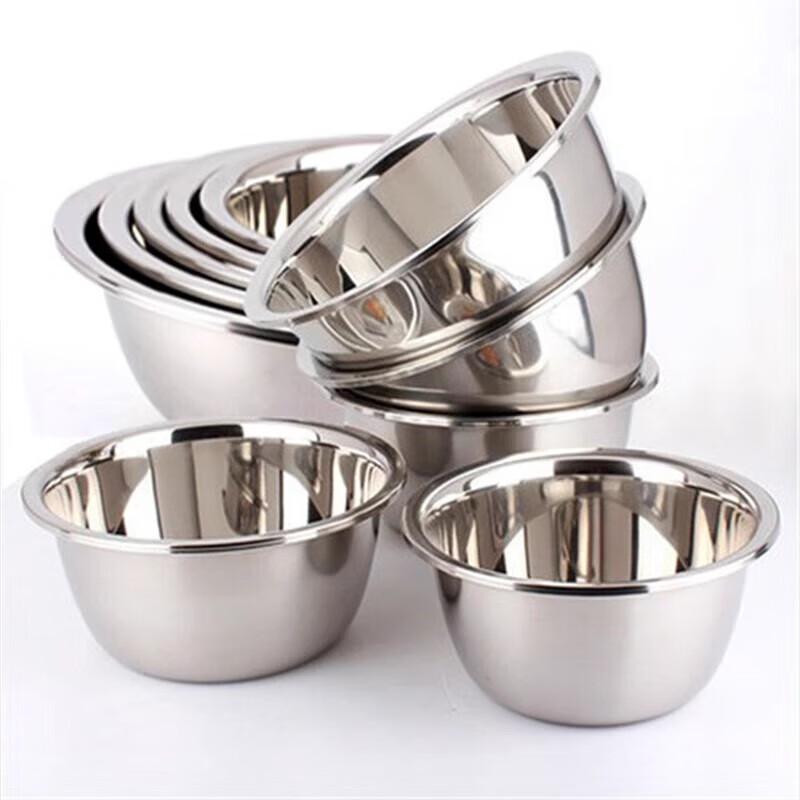 Yishuxiang 24cm Stainless Steel Deep Soup Basin (2-Pack)