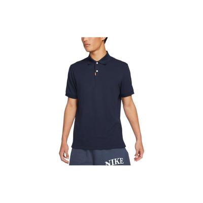 Solid Embroidered Logo Polo Shirt Men Tops Blue DB3264-451