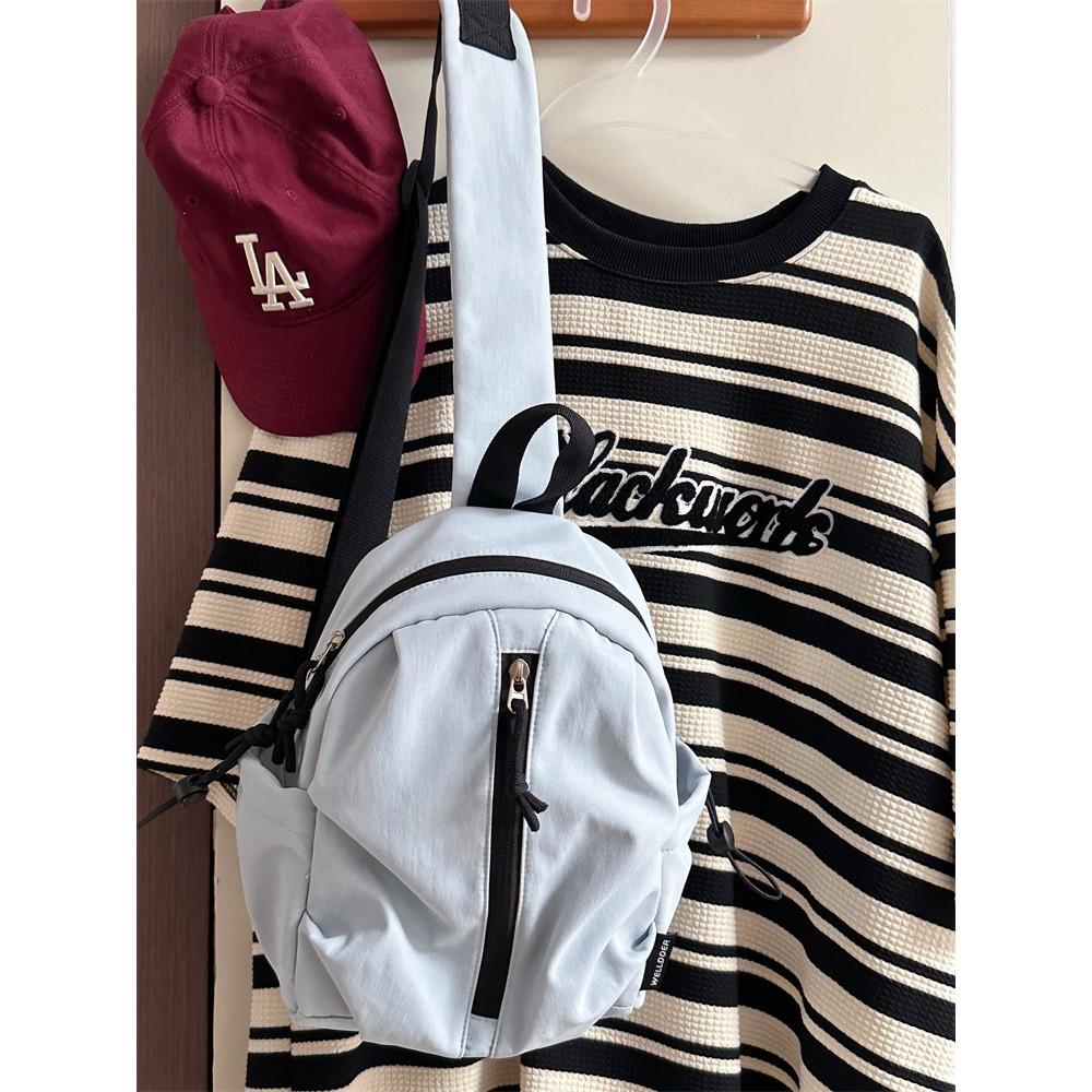 New fashion breast bag simple casual women's shoulder bag student outdoor trendy light messenger bag