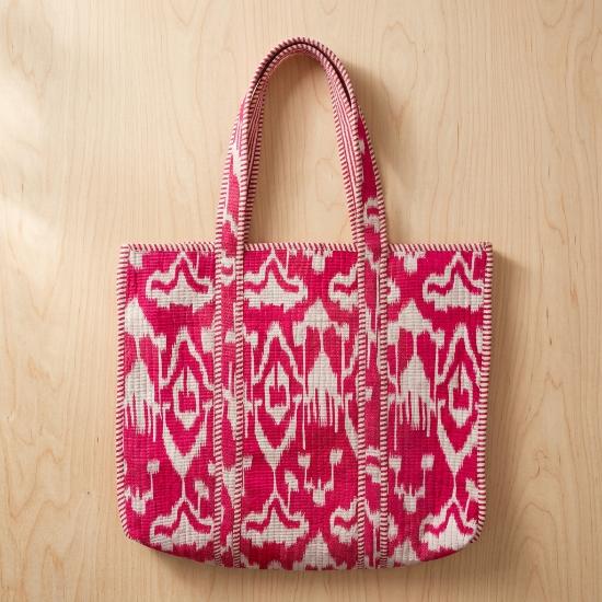 Shoulder Bag usalover925 Multicolor Quilted Cotton Ikat Print Shoulder Bags 123