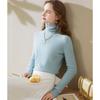 TUHUANG Women's Pure Wool High-Neck Pullover Sweater