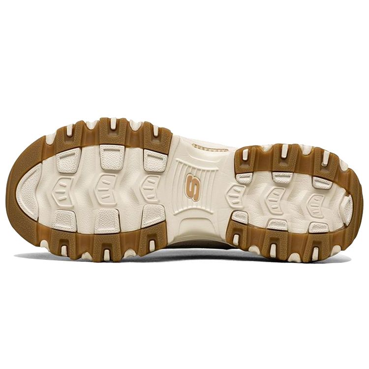 Skechers DLites 1.0 Różowa Herbata Galaretka Herbata Mleczna Niedźwiedź Siateczka Sznurowane Amortyzujące Odporne na Ścieranie Oddychające Zwiększające Wzrost Niskie Buty Ojcowskie 149238-ROS