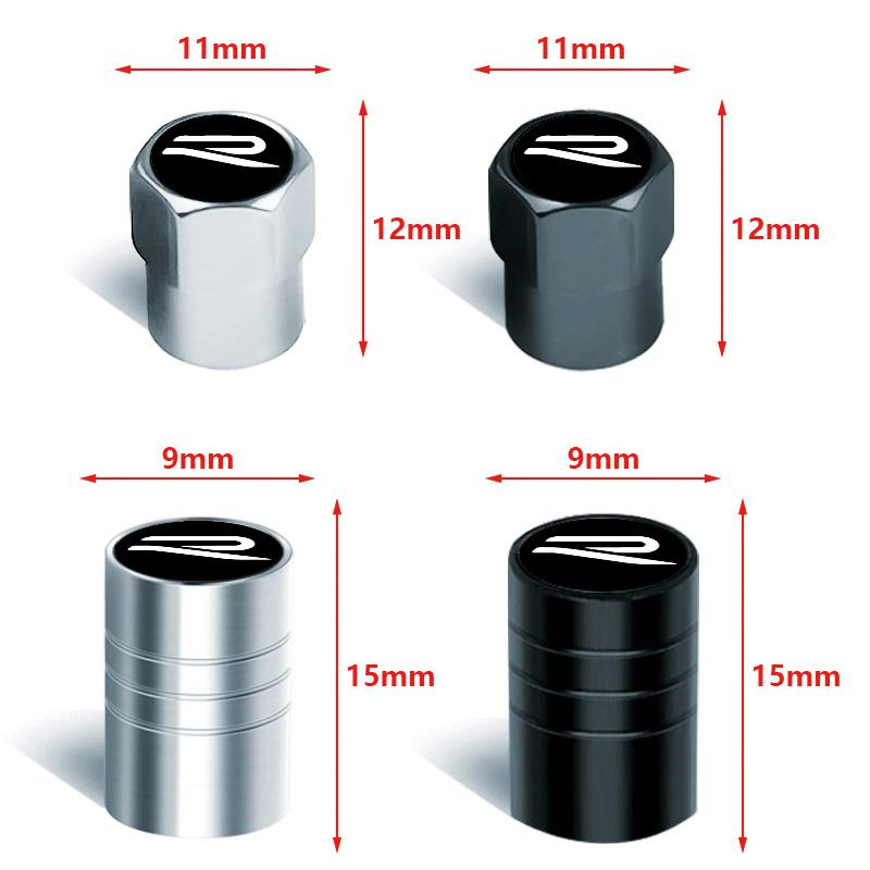 4PCS Car Wheel Tire Valve Stem Caps Airtight Cover Tyre Badge For Volkswagen Passat Tiguan Golf Bora Sharan Jetta Auto Accessory CWW1