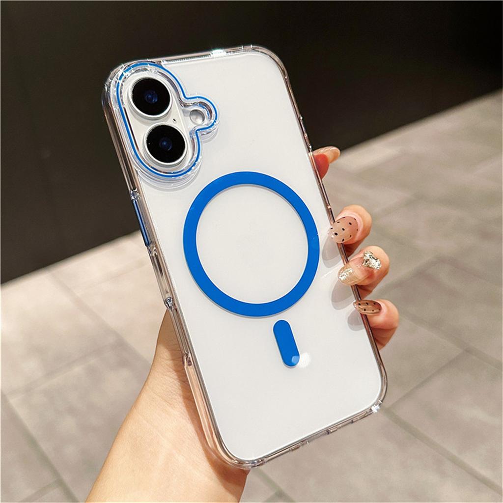 Simple and Strong Magnetic Phone Case, Suitable for IPhone13/14, 15promax Protective Case, Apple 16p Solid Color