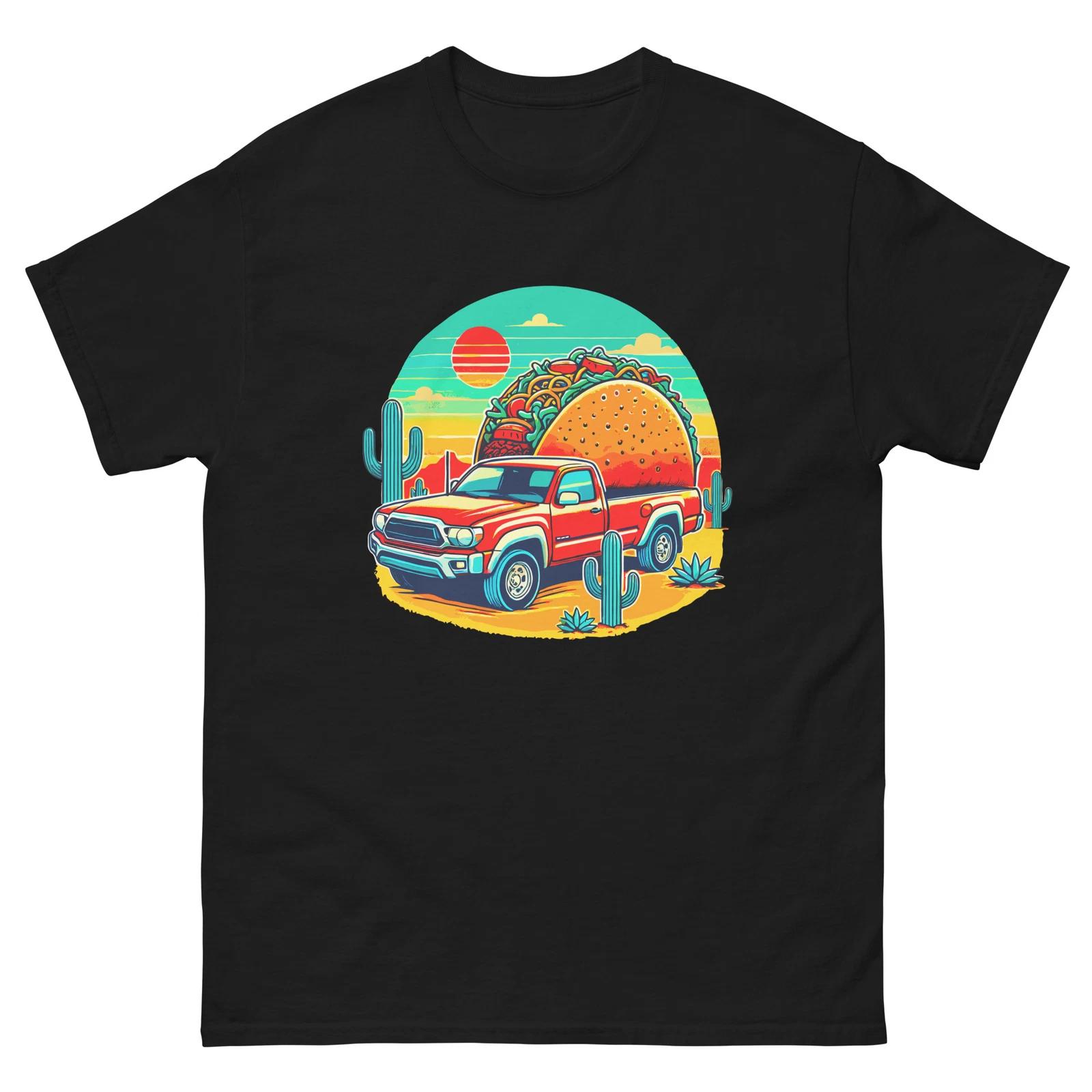 Desert Taco Truck Sunset Cactus Fun T-Shirt S