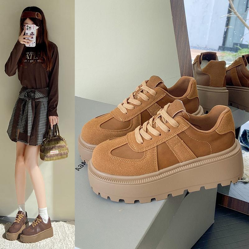 Dexun Schuhe Damenschuhe Herbst Damen Casual Plateau Schuhe Student Damen Sportschuhe Damen High-Value Schuhe