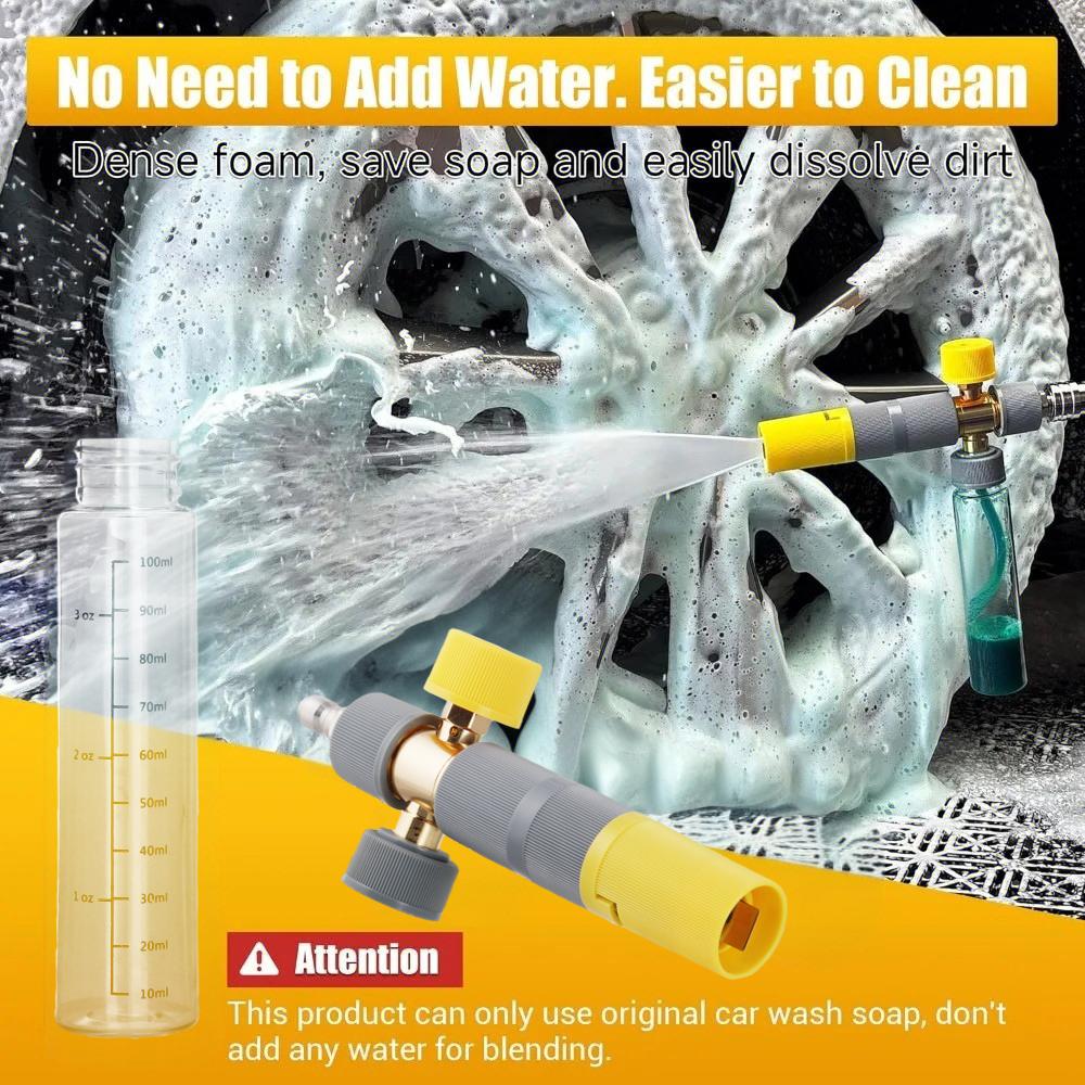 100ml Professional Car Wash Foam Lance with 1/4" Quick Connector, Durable Foam Sprayer for Sedan & SUV Pressure Washer Care