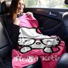 1pc. Hello Kitty Glasses Pink Heart Home Office Outdoor Blanket Gift for All Seasonsz041716