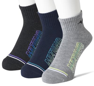 10cm Reinforced Toe and School Assortment Sizes Cm Cm Men's 3-Pair Socks, Length, Long-Lasting Design, Heel, Tear-Resistant, Durable, Socks, 881-302,