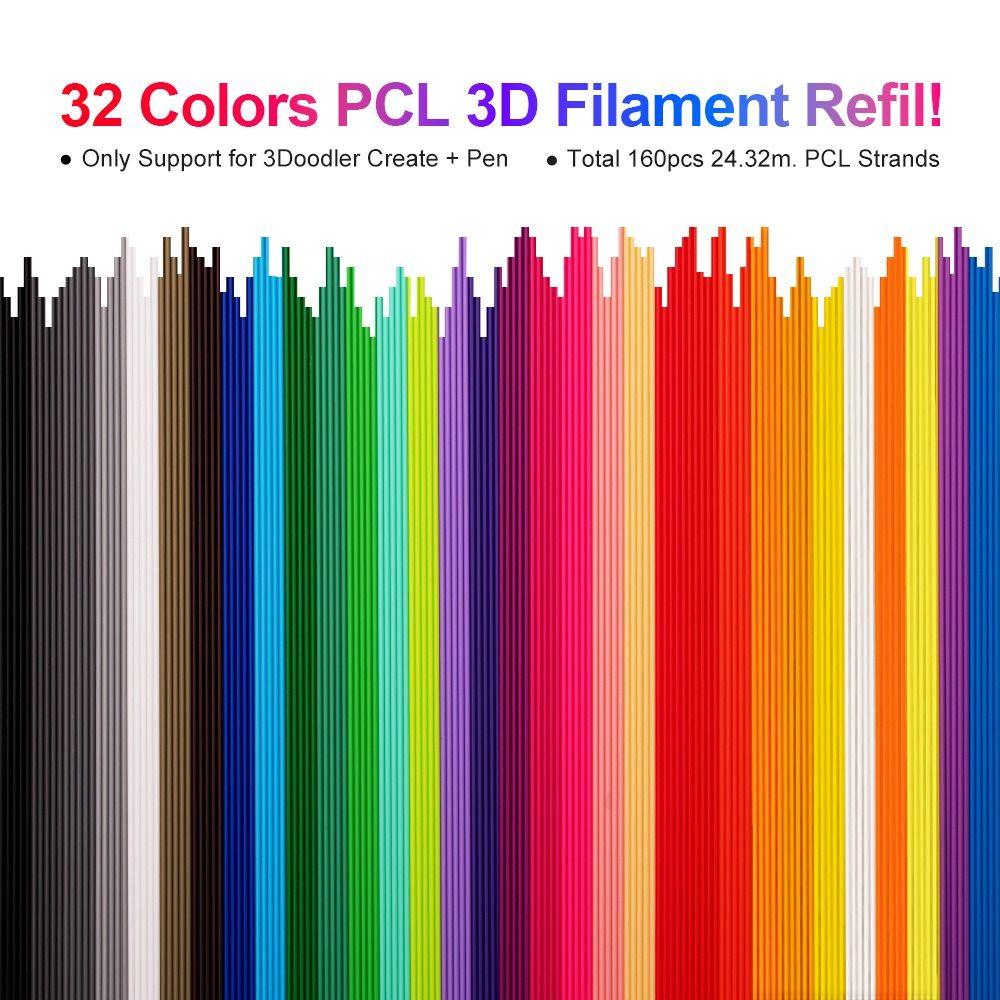 PCL Material 3D Pen Replace Refills Low Temperature 3D Printing Refill 3D Pen Accessories