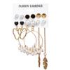 IF ME Retro Butterfly Tassel Pearl Earrings Set Elegant Gold Earring Women Fashion Jewelry Accessories