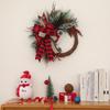 New Nordic Rattan Flower Wreath: Half Circle Bow Wall Ornament for Christmas Decor