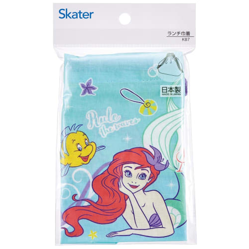 Skater Children's Drawstring Lunch Bag, Made in Japan, Disney Ariel, Size 24, KB7-A