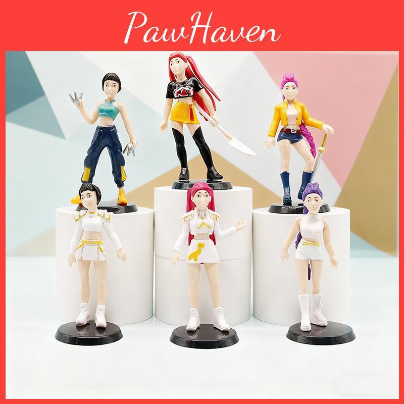 Kpop Demon Hunters Pvc Figurine With Base For Desk Decor Collectible Gift