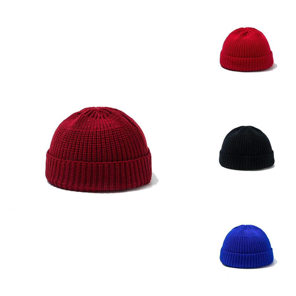 Knitted Hat For Women Men With Solid Color For Autumn Winter Fashion Style