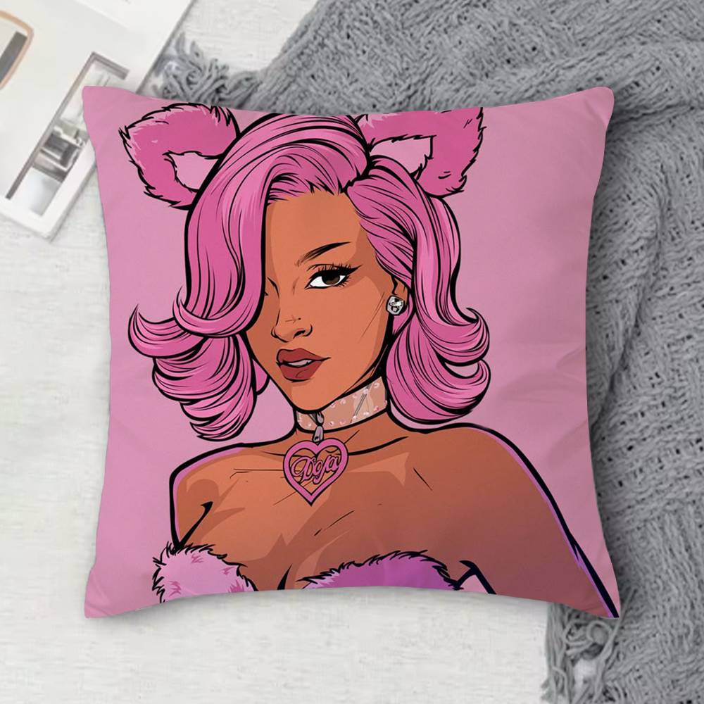 DDoja Cat Doublesided Printed Square Decorative Cushion Cover for Sofa Living Room Home Decor
